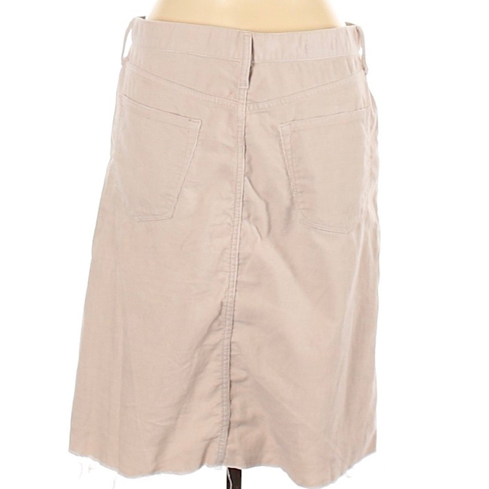 Gap 1969 Distressed Corduroy Cream Midi Skirt 32 Cute Casual Trendy Distressed - Picture 4 of 10
